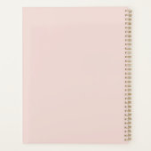 Elegant blush roze custom monogram initialen eenvo planner (Achterkant)
