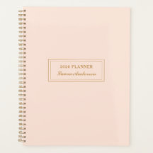 Elegant Blush roze en goud 2025 Planner