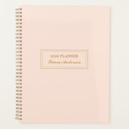 Elegant Blush roze en goud 2025 Planner