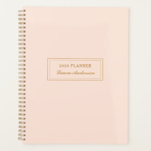Elegant Blush roze en goud 2025 Planner
