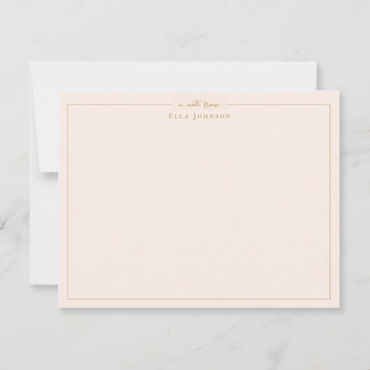 Elegant Blush Roze en goud Professional Bedankkaart (Voorkant)