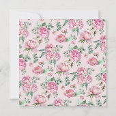 Elegant Blush Roze en Goud Waterverf Meisje Baby S Kaart (Achterkant)