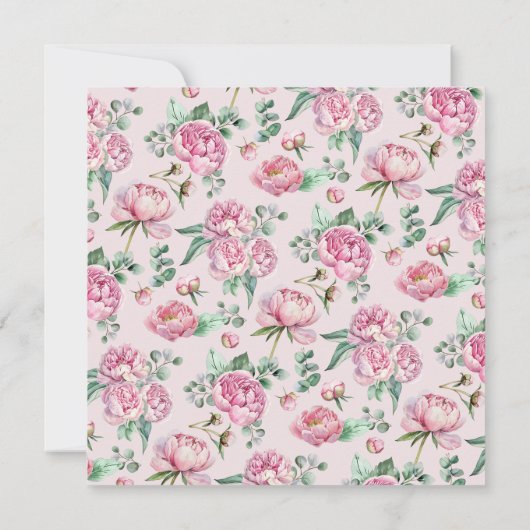 Elegant Blush Roze en Goud Waterverf Meisje Baby S Kaart (Achterkant)