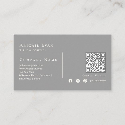 Elegant Blush Roze en Grijze Glitter Goud Monogram Visitekaartje (Achterkant)