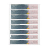 Elegant blush roze en grijze waterverf op maat (Vel)