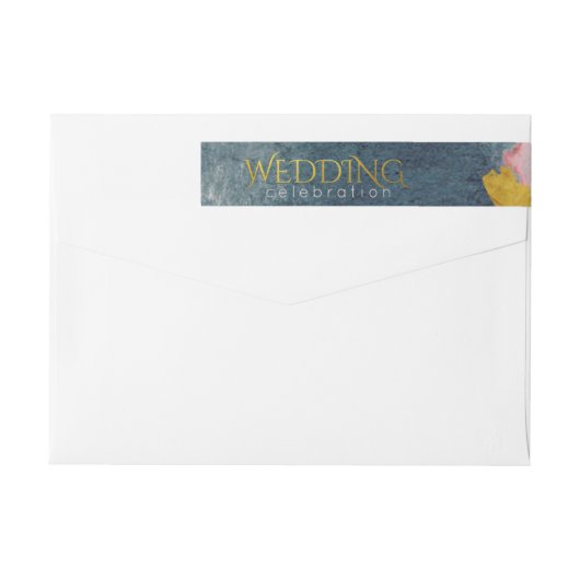 Elegant blush roze en grijze waterverf op maat (Achterkant)