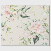 Elegant Blush Roze Eucalyptus Groen Beige Cadeaupapier (Vlak)