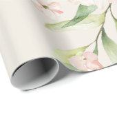 Elegant Blush Roze Eucalyptus Groen Beige Cadeaupapier (Rol Hoek)