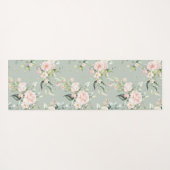 Elegant Blush Roze Eucalyptus Sage Green Yogamat (Achterkant (horizontaal))