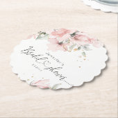 Elegant Blush roze floral vrijgezellenfeest Kartonnen Onderzetters (Gekanteld)