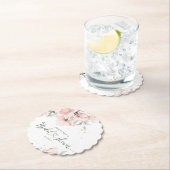 Elegant Blush roze floral vrijgezellenfeest Kartonnen Onderzetters (Insitu)