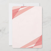 Elegant blush roze geometrisch lijst bruiloft kaart (Achterkant)