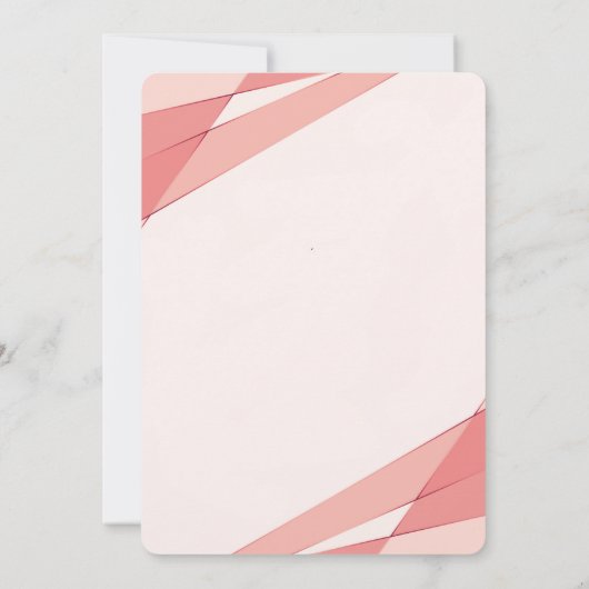 Elegant blush roze geometrisch lijst bruiloft kaart (Achterkant)