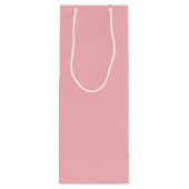 Elegant Blush Roze Gepersonaliseerde Bridesmaid Wijn Cadeautas (Achterkant)