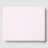 Elegant Blush Roze Gestreept Meisje Baby shower Gastenboek (Achterkant)