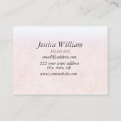 Elegant Blush Roze Glitter Agate Modern Chic Contactkaartje (Achterkant)