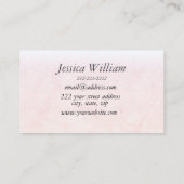 Elegant Blush Roze Glitter Agate Modern Chic Contactkaartje (Achterkant)