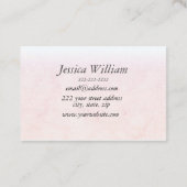 Elegant Blush Roze Glitter Agate Modern Chic Visitekaartje (Achterkant)