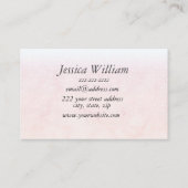 Elegant Blush Roze Glitter Agate Modern Chic Visitekaartje (Achterkant)