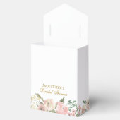 Elegant Blush Roze Gouden Peony Bloemen Vrijgezell Bedankdoosjes (Geopend)