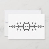 Elegant Blush Roze Groen Bloemen Rozen Bruiloft In RSVP Kaartje (Voorkant)