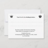 Elegant Blush Roze Groen Bloemen Rozen Bruiloft In RSVP Kaartje (Achterkant)