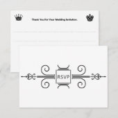 Elegant Blush Roze Groen Bloemen Rozen Bruiloft In RSVP Kaartje (Voorkant / Achterkant)