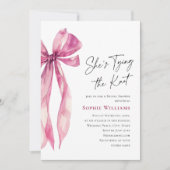 Elegant Blush Roze Hand getrokken boog Vrijgezelle Kaart (Voorkant)