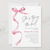 Elegant Blush Roze Hand getrokken boog Vrijgezelle Kaart (Voorkant)