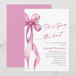 Elegant Blush Roze Hand getrokken boog Vrijgezelle Kaart