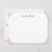 Elegant Blush Roze handgeschreven Script Name Mode Notitiekaartje (Voorkant)