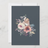 Elegant Blush Roze Herfst Bloemen Christelijk Brui Kaart (Achterkant)