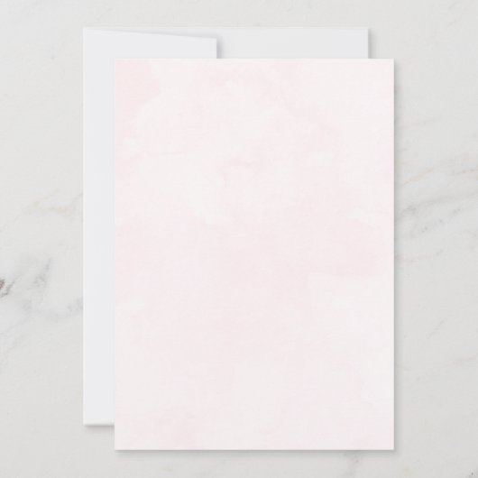 Elegant Blush Roze Herfst Pompoen Baby shower Kaart (Achterkant)