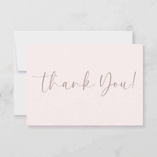 Elegant Blush Roze Herfst Pompoen Dank u Bedankkaart (Voorkant)