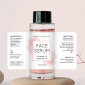 Elegant Blush Roze Huidverzorging Cosmetische Fles Etiket