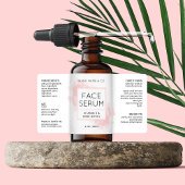 Elegant Blush Roze Huidverzorging Cosmetische Fles Etiket