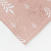 Elegant blush roze kerstboompatroon Fleece B (Hoek)