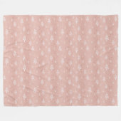 Elegant blush roze kerstboompatroon fleece deken (Voorkant (Horizontaal))