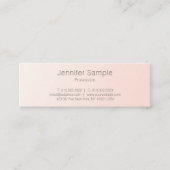 Elegant Blush Roze Minimalistisch Design Trendy Lu Mini Visitekaartje (Voorkant)