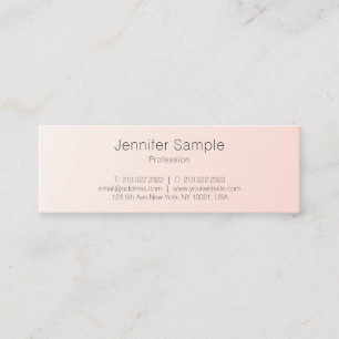 Elegant Blush Roze Minimalistisch Design Trendy Lu Mini Visitekaartje