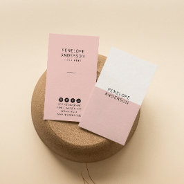 Elegant Blush Roze Minimalistische Moderne Boho Gi Visitekaartje