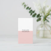 Elegant Blush Roze Minimalistische Moderne Boho Gi Visitekaartje (Staand voorkant)