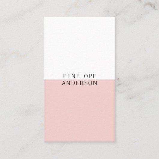 Elegant Blush Roze Minimalistische Moderne Boho Gi Visitekaartje (Voorkant)