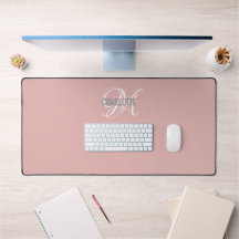 Elegant blush roze monogram
