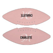 Elegant blush roze monogram naam football (Panelen)