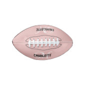 Elegant blush roze monogram naam football (Voorkant)