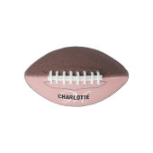 Elegant blush roze monogram naam football (Voorkant)