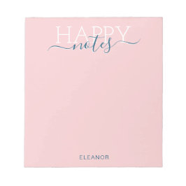 Elegant blush roze naam notitieblok
