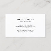 Elegant Blush Roze Nail Technician Chic Visitekaartje (Achterkant)