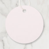 Elegant Blush Roze Pastel Bow Meisje Baby shower Bedankjes Labels (Achterkant)